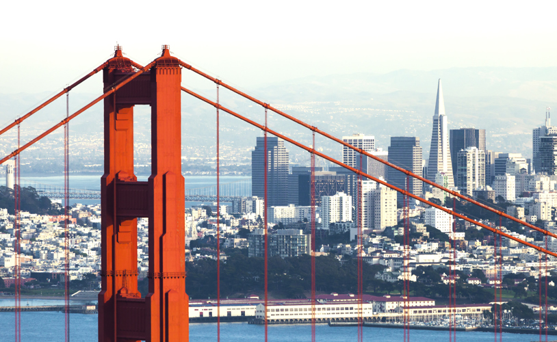 San Fransisco a phont y ‘Golden Gate’