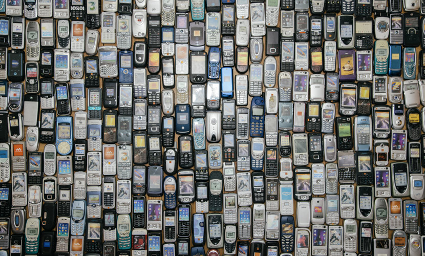 Old mobile handsets